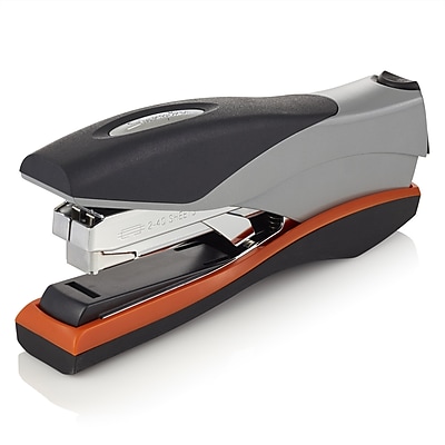 Optima 40 - New Orange/Silver/Black 87842 Low Force Half Strip Desktop Stapler Desk 40 Sheet Capacity Office Compact Size 1 Count Stapler